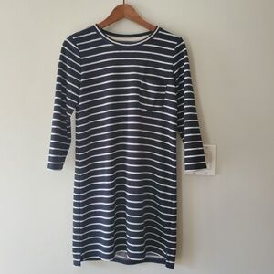 Abercrombie Navy Striped Shift Dress